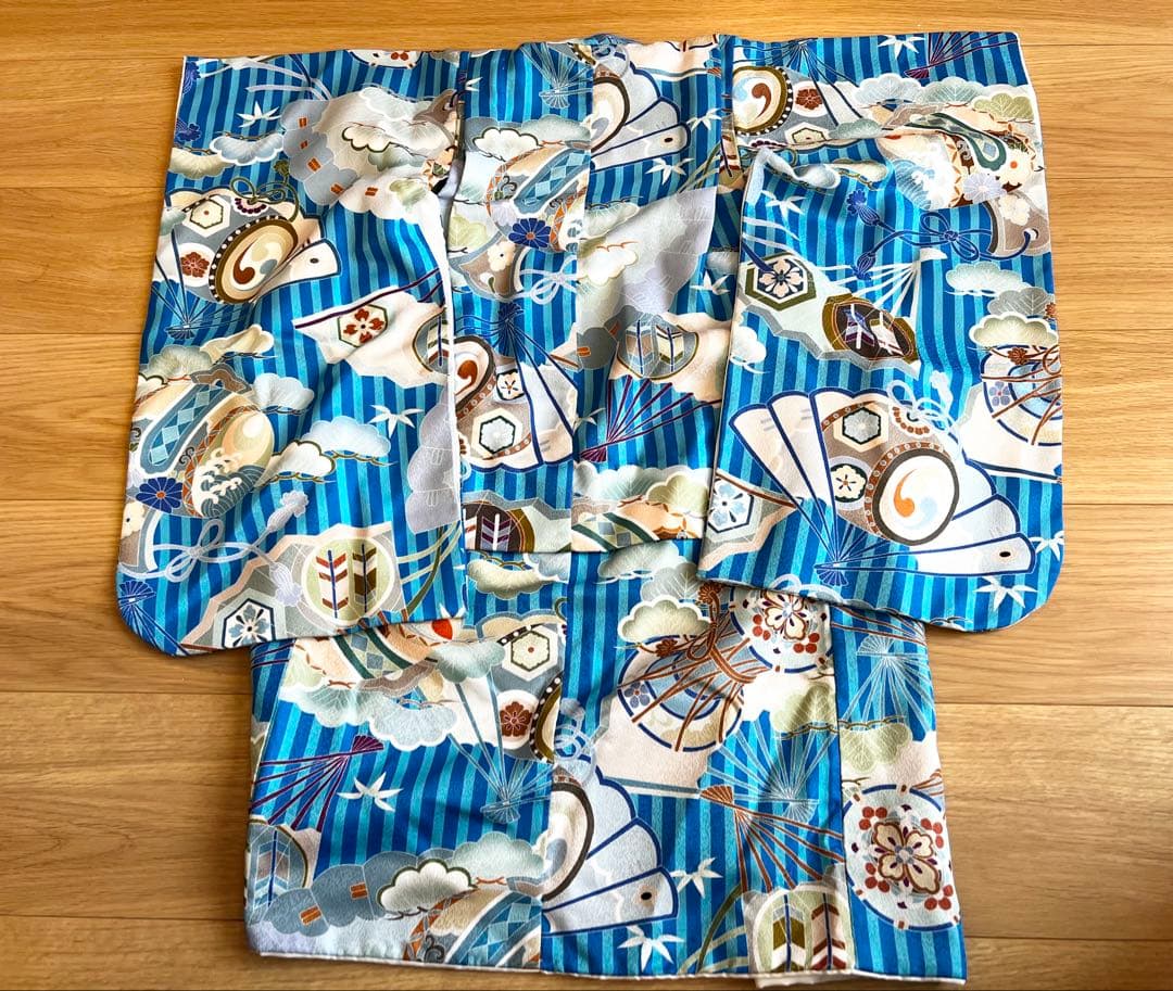 花うさぎ　七五三(3歳　男の子)着物　被布　小物セット