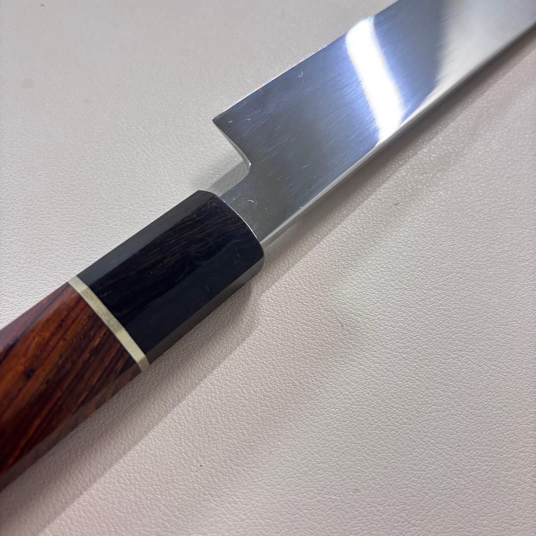 270mm 柳刃包丁 鏡面　天然木八角柄 刺身包丁 和包丁「全鋼」'.～