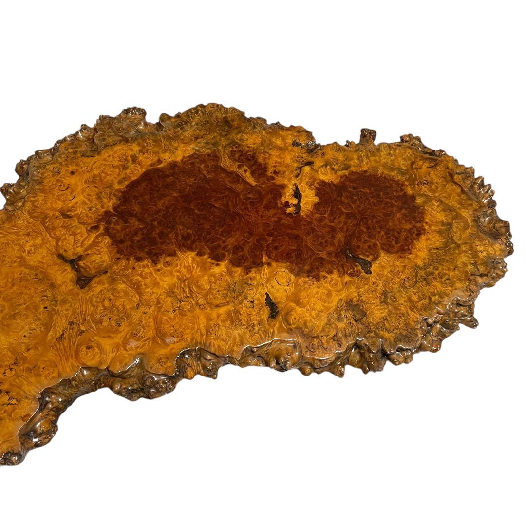 天然木　花梨　一枚板　輪切　瘤　瘤杢　玉杢 総無垢　花台　座卓　ローテーブル