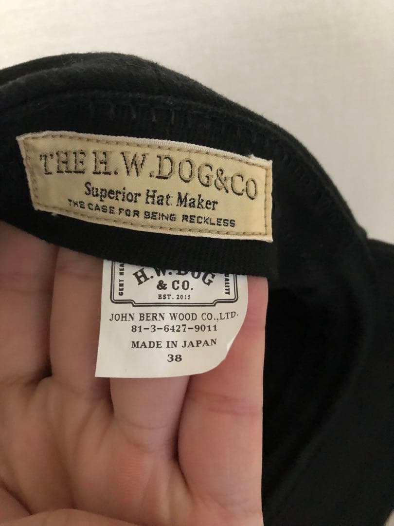 H.W.DOG & CO. ブラックキャップ 38サイズ