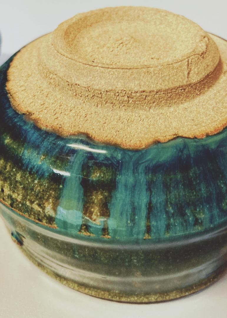 【値下げ】【未使用5客】 熊谷保興 上野焼 緑釉 向付