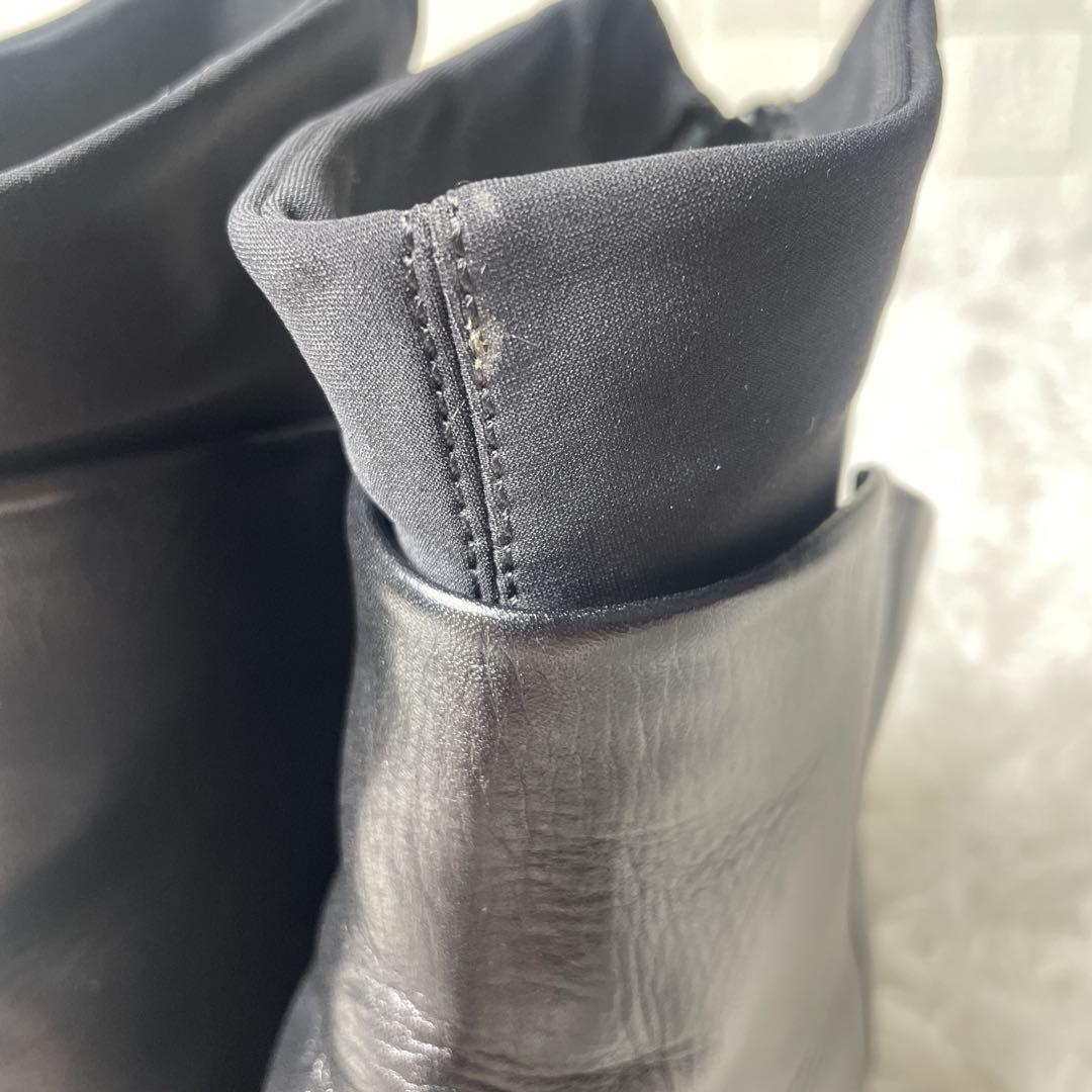 未使用級✨パトリシアボンファンティ　ソックスブーツ　バックジップ　37 レザー