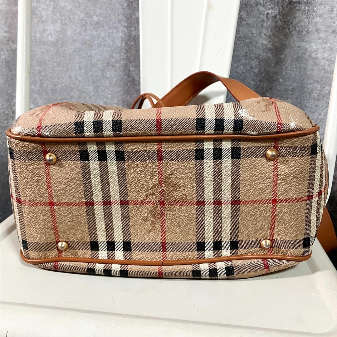 Burberrys ショルダーバッグ　巾着　ヴィンテージ ブラウン　ノバチェック