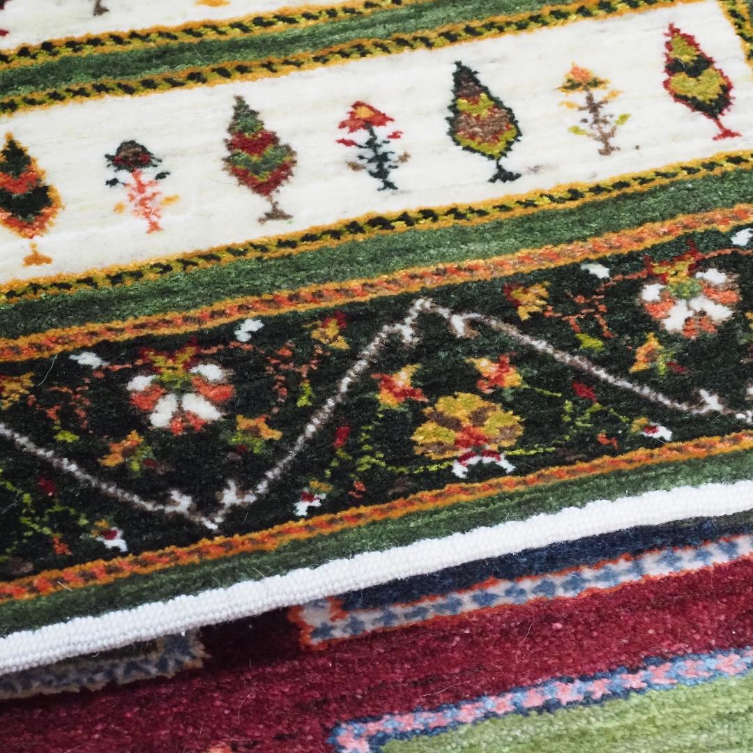 ゾランヴァリ　ギャッベ（ルリバフ）・玄関マットサイズ