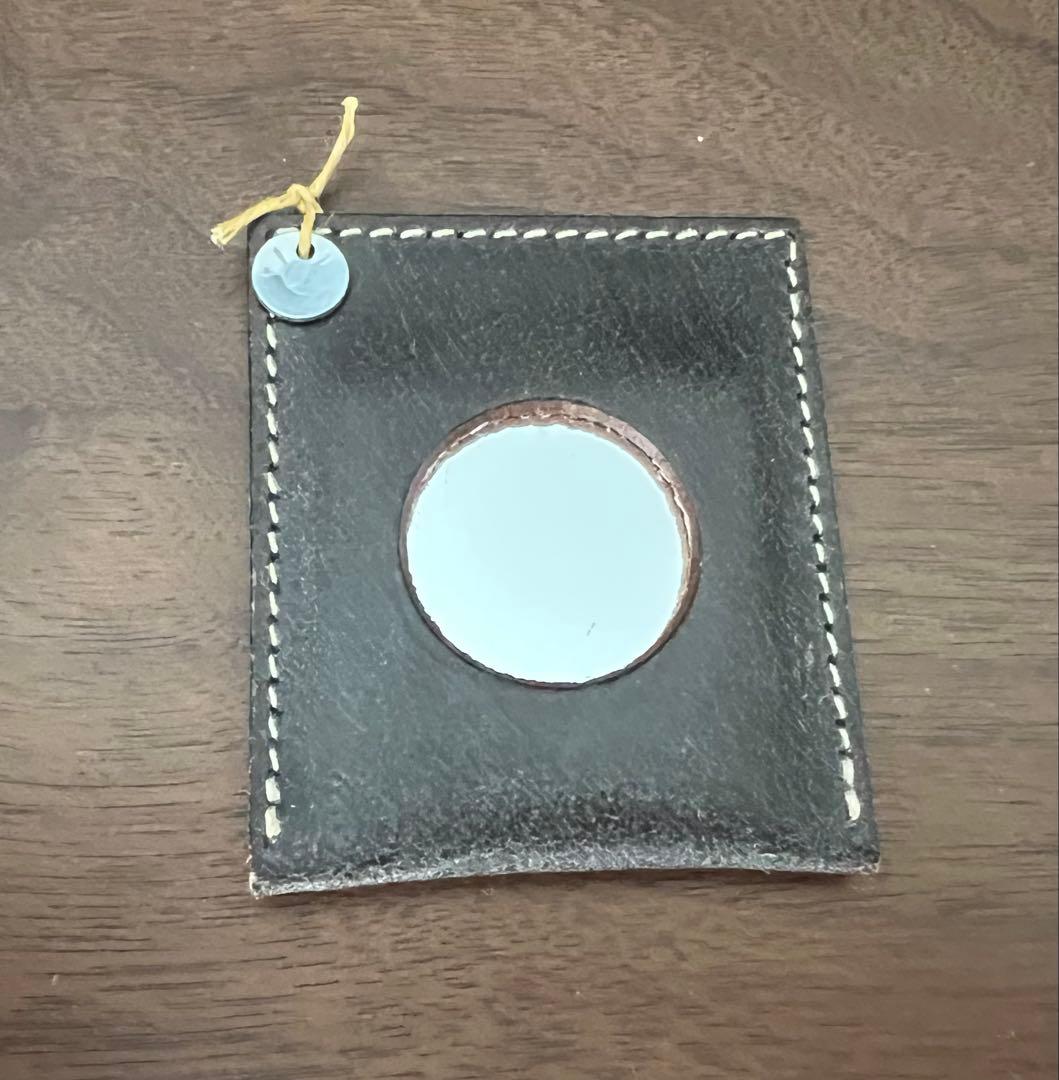 ebagos エバゴス 紅籐カゴ リネンかぶせ布付 小型鏡付 美品 専用保管袋付