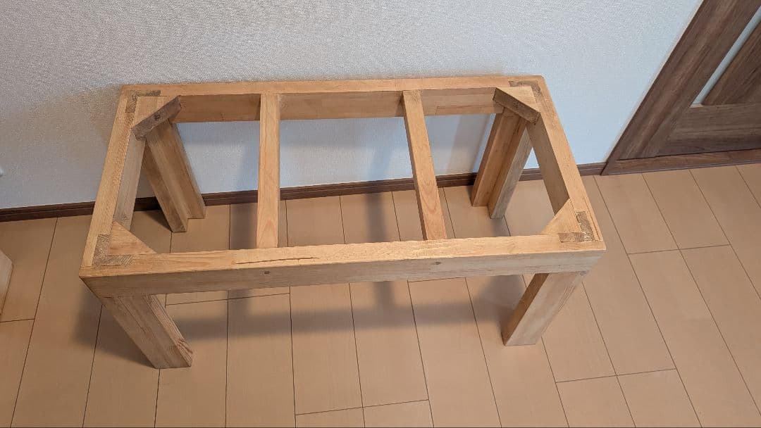 アカシア集成材15ミリ幅90縦45奥行45全面アクリル板仕様 蜜蝋オイル仕上げ！