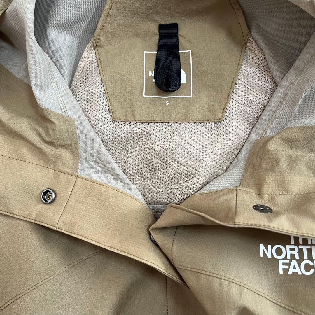 THE NORTH FACE フード付きロングレインコート ベージュ S