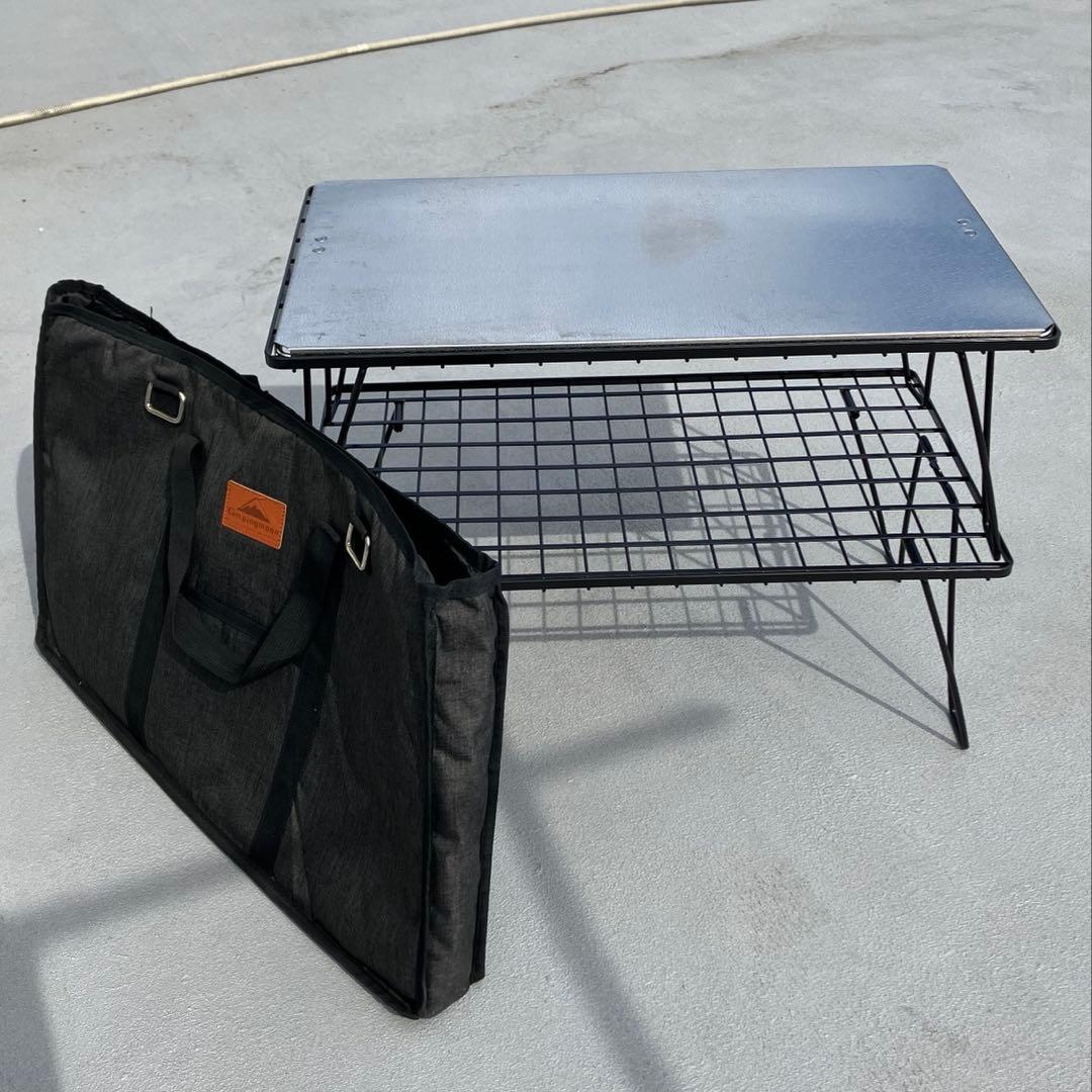 ユニフレーム　フィールドラック2個　ケース、天板セット