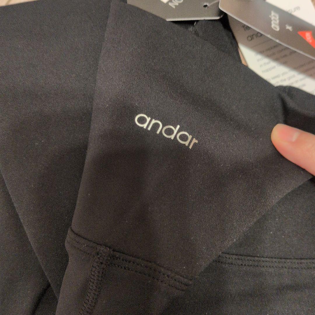 andaar　ユーロセンスレギンス　裏起毛 ブラック Мサイズ