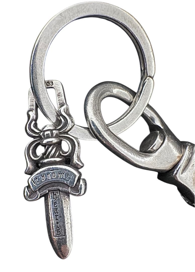 CHROMEHEARTSクロムハーツクリップスイベルクロスボールダガーキーリング