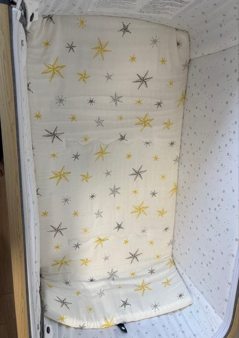 HZDMJ ベビーベッド 折りたたみ　グレー