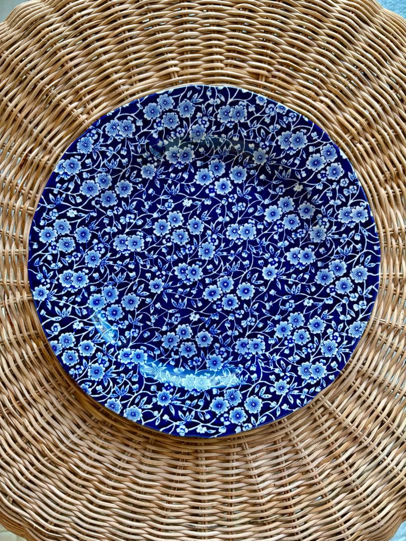 BURLEIGH バーレイ ブルーキャリコ プレートL 2枚セット