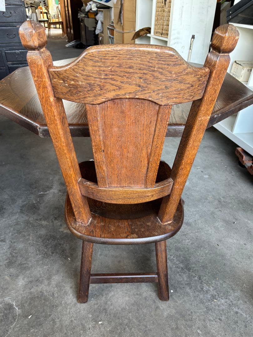 オランダ製　オーク無垢　ダイニングチェア　1脚　アンティーク