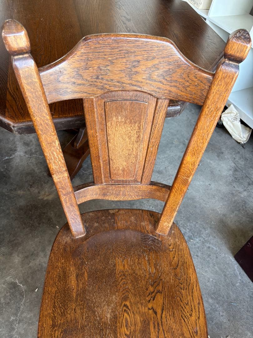 オランダ製　オーク無垢　ダイニングチェア　1脚　アンティーク