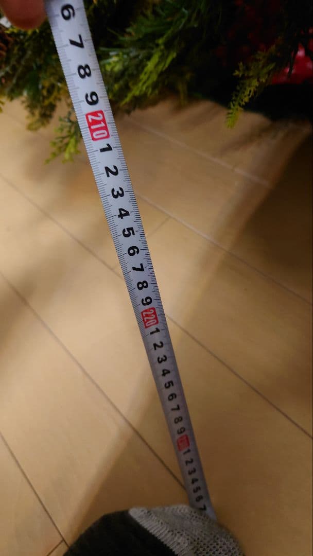 220〜240cm クリスマスツリー オーメント、電飾付き