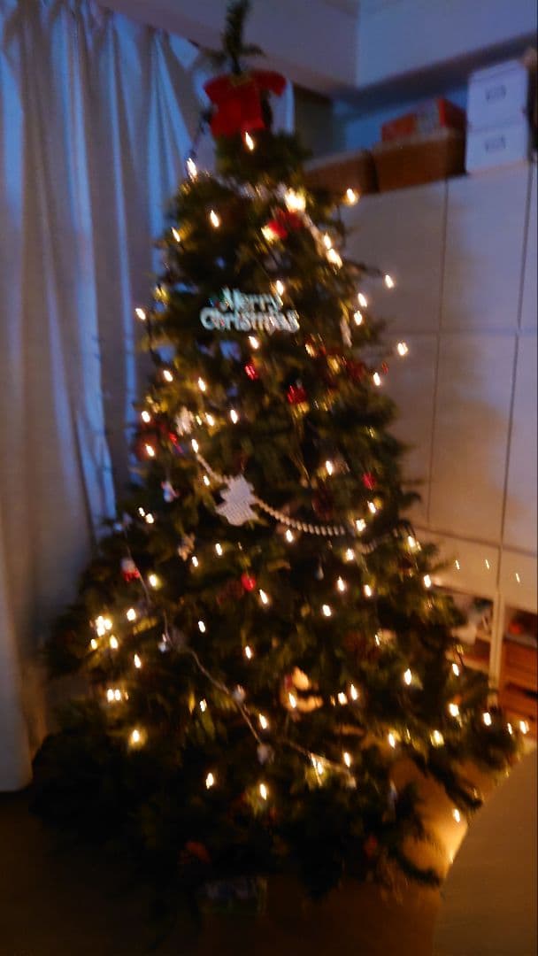 220〜240cm クリスマスツリー オーメント、電飾付き