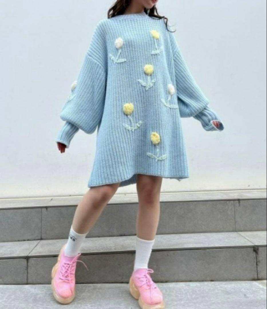 CANDY STRIPPER TULIP LOVER KNIT ワンピース