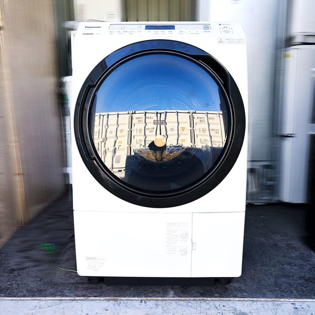 運搬取付無料！純正パナソニック自動投入機能搭載おしゃれドラム洗濯機！完動超美品！