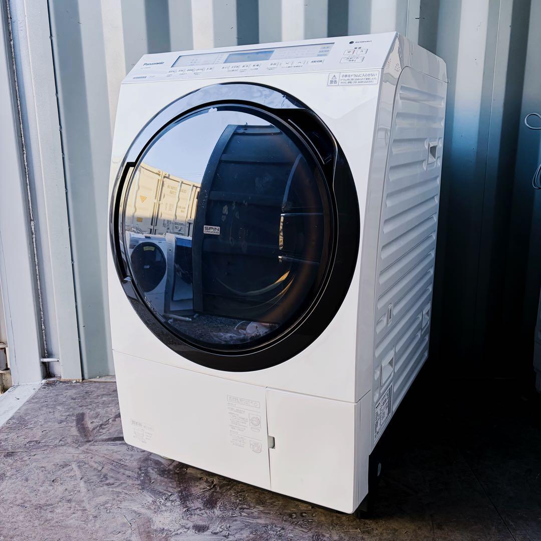運搬取付無料！純正パナソニック自動投入機能搭載おしゃれドラム洗濯機！完動超美品！