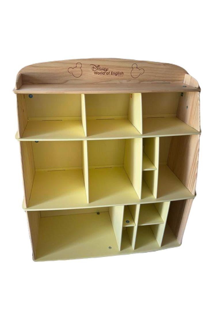 DWE 棚　白木　パイン　Disney 英語システム　ディズニー　収納棚