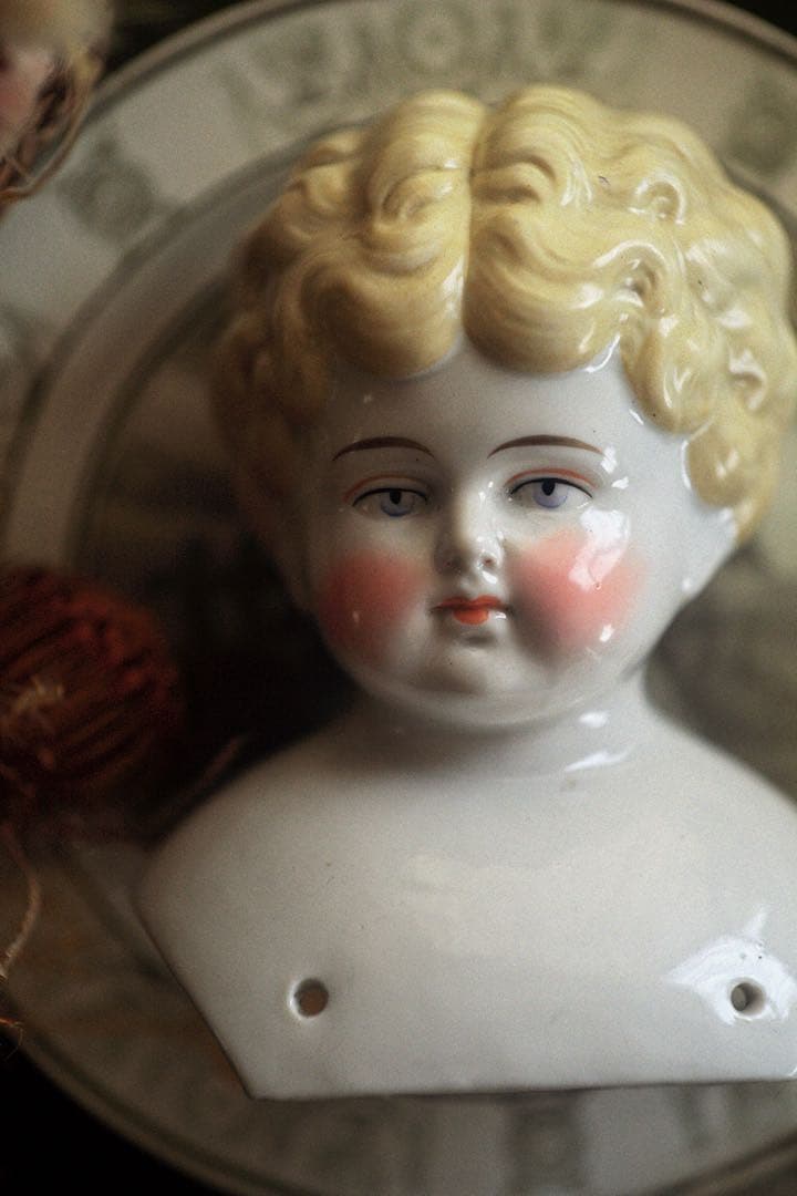 アンティーク チャイナヘッドドール ブロンド ビスクドール ブライス 蚤の市