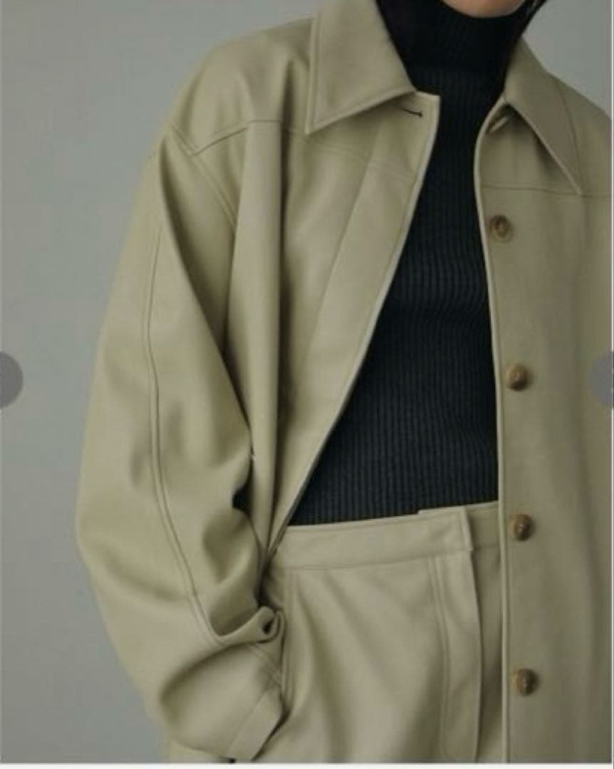 アンヌーク　エコレザーオーバージャケット