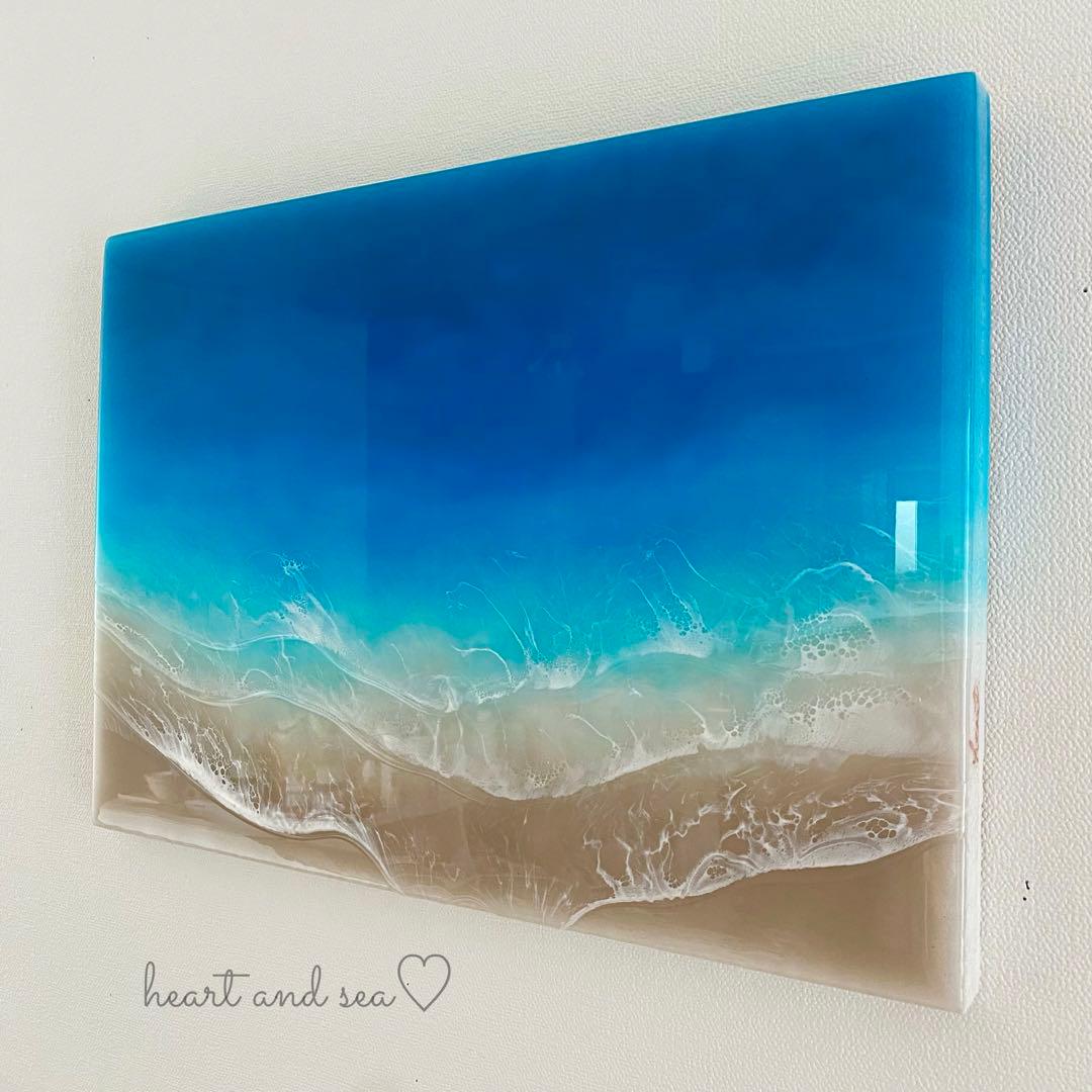 レジンアート　海アート　オーシャンアート　インテリアパネル