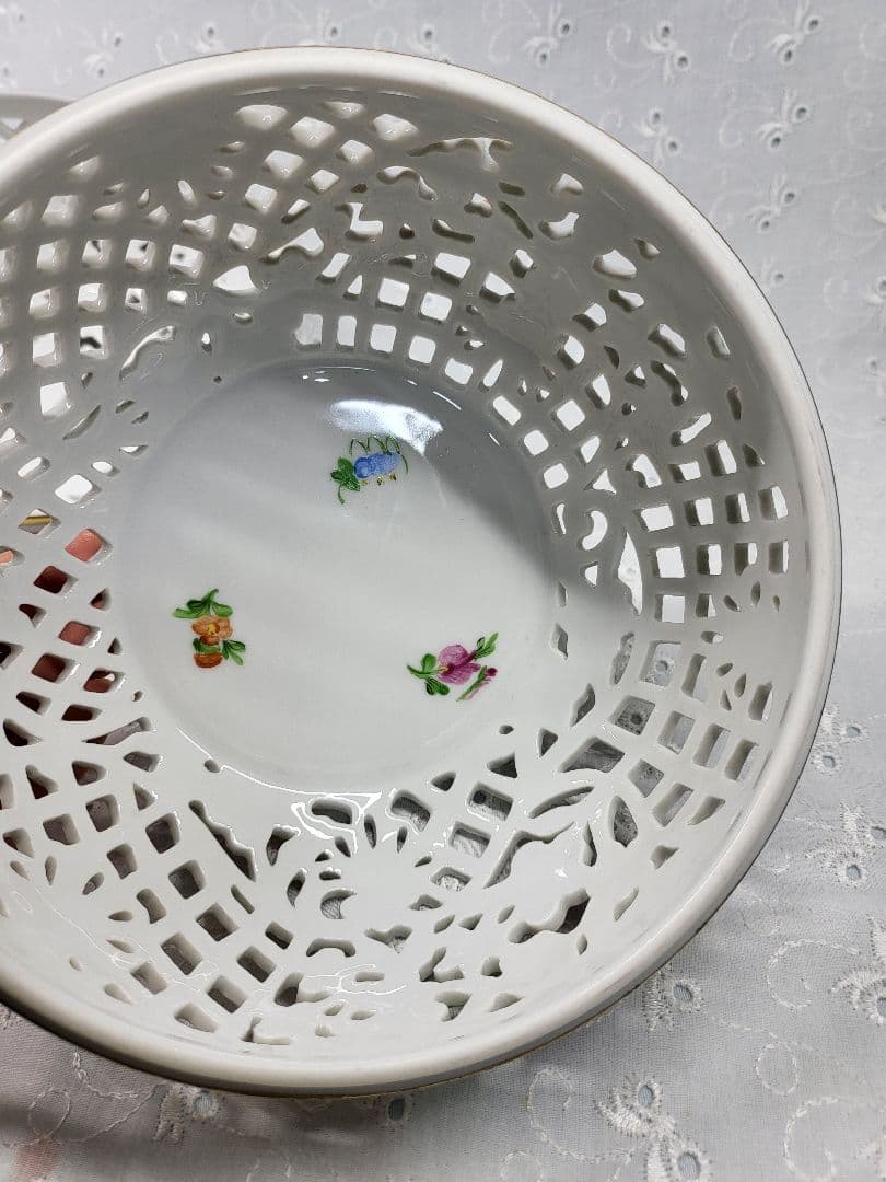 未使用近✨ヘレンド ファンタジー ボンボニエール 特大✨透かしボンボン入れ 小物