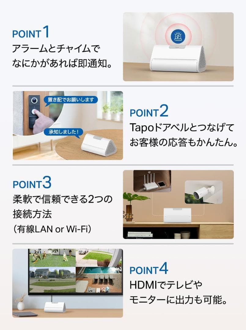 Tapo H500 スマートホーム ベース 16GB HDMI 2.5 HDD