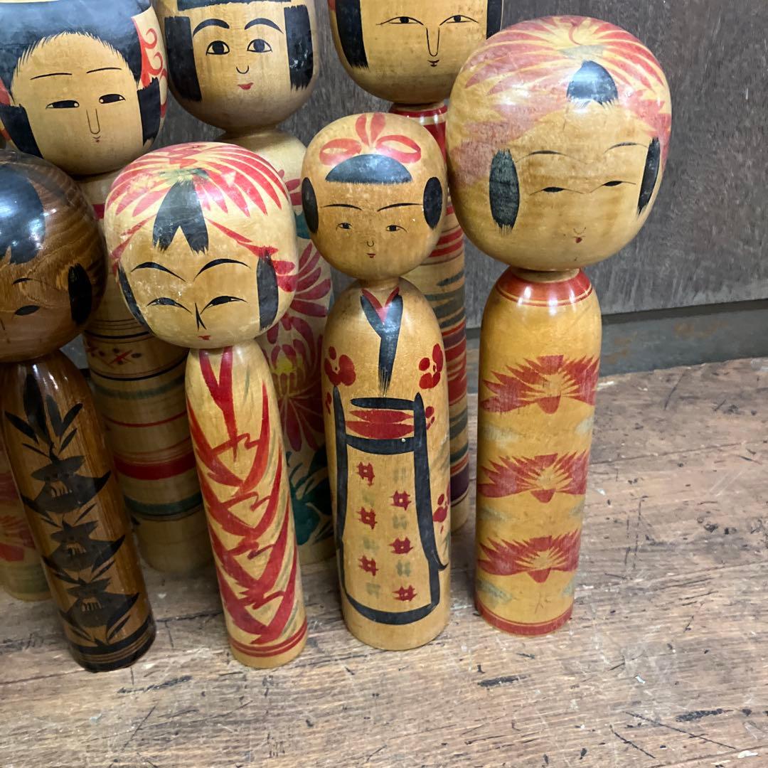D-3 昭和レトロ 伝統こけし 18体セット 大量コレクション 創作こけし