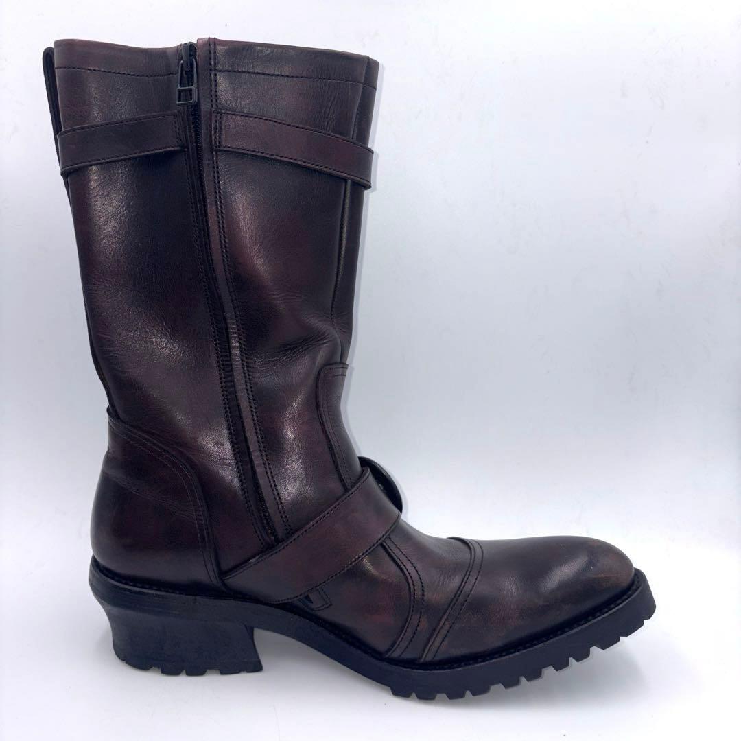 5351 POURLES HOMMES エンジニアブーツ【42】ブラウン Y2K