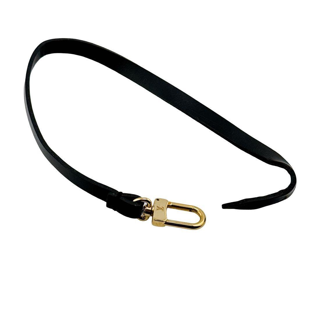 ヴィトン エピ ポシェットアクセソワール用ショルダーストラップ レザー ブラック