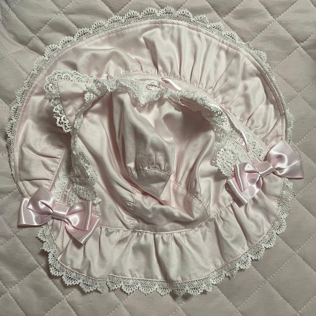 BABY ねこみみボンネット　ピンク