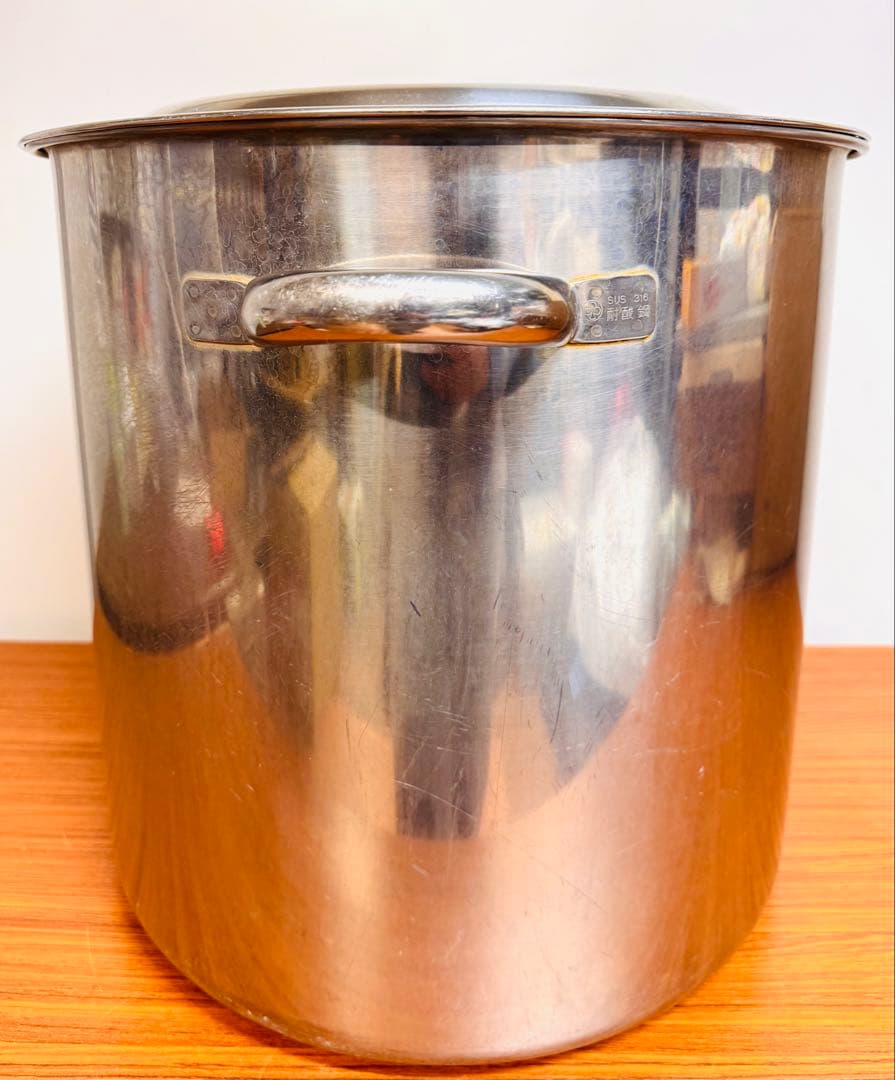 業務用 寸胴鍋 40cm 約48L SUS316 蓋付き ステンレス