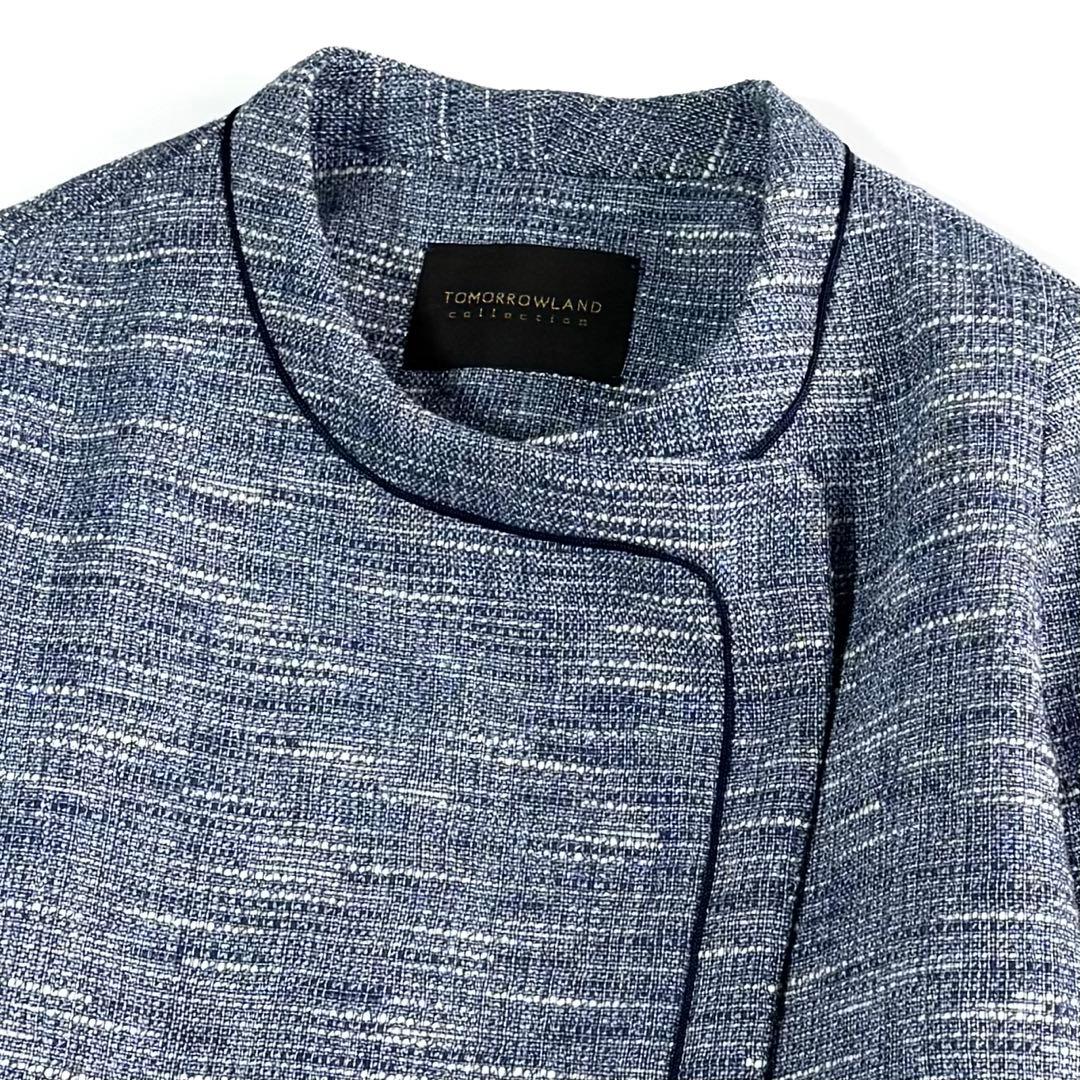 【25SS】 トゥモローランドコレクション ラメツイード クルーネックジャケット