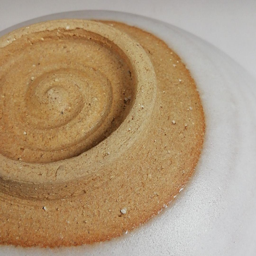 Ｓ９５５　茶碗　『白釉　平茶碗』『北村暢男 作』　共箱　抹茶碗　茶道具