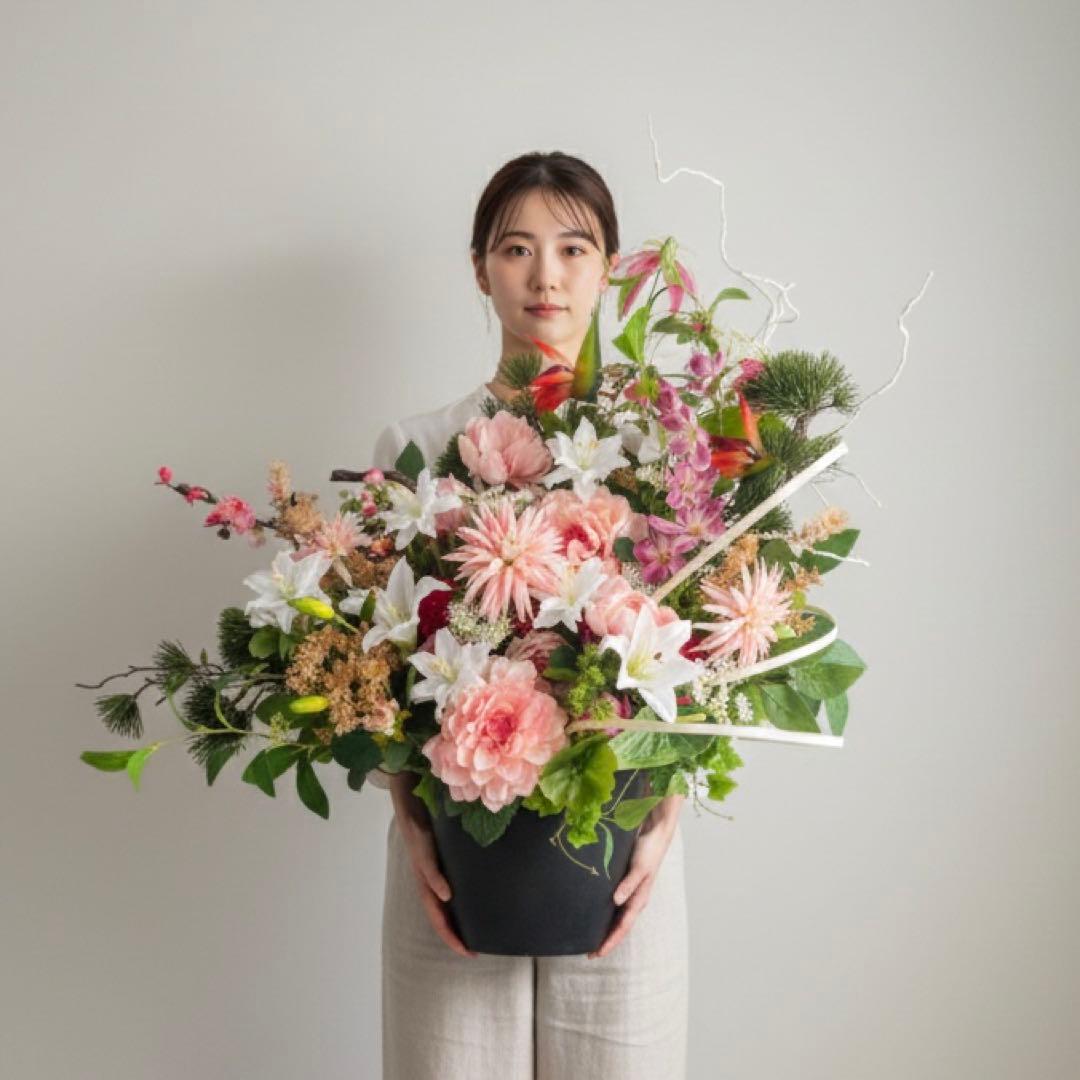 【特大 和モダンアレンジメント】光触媒加工／正月飾り 開店祝い・エントランス装飾