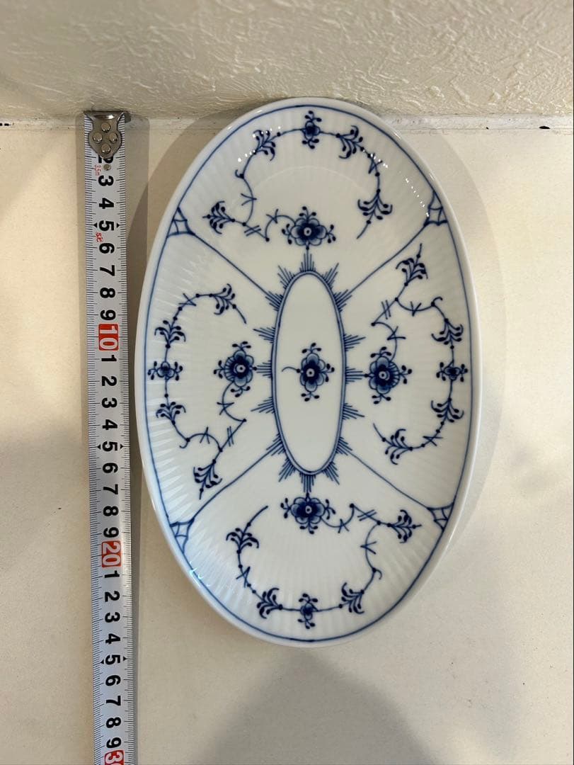 ロイヤルコペンハーゲン　ブルーフルーテッドメガオーバルディッシュ