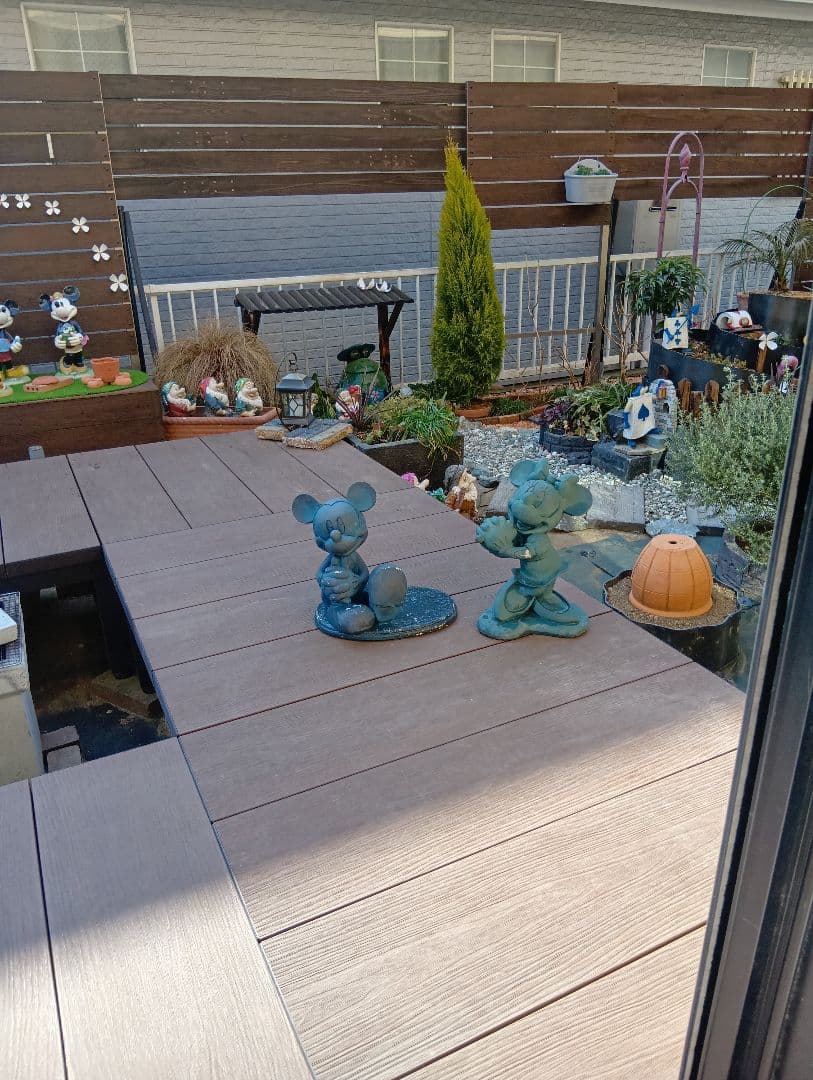 ミッキー ミニー ガーデンスタチュー