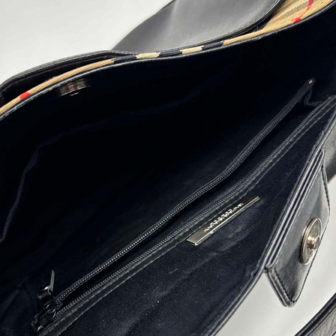 専用バーバリー ワンショルダーバッグ ノバチェック 肩掛け レザー フォーマル