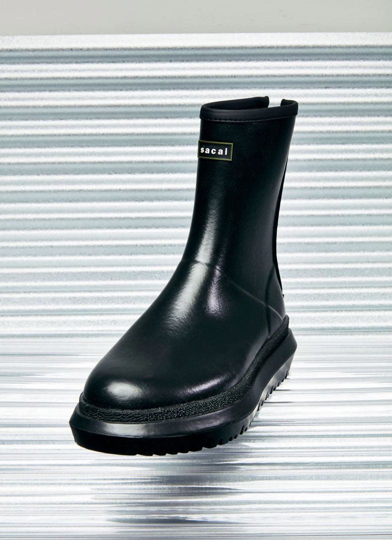 新品 sacai サカイ 25AW Rubber Boots ラバーブーツ S
