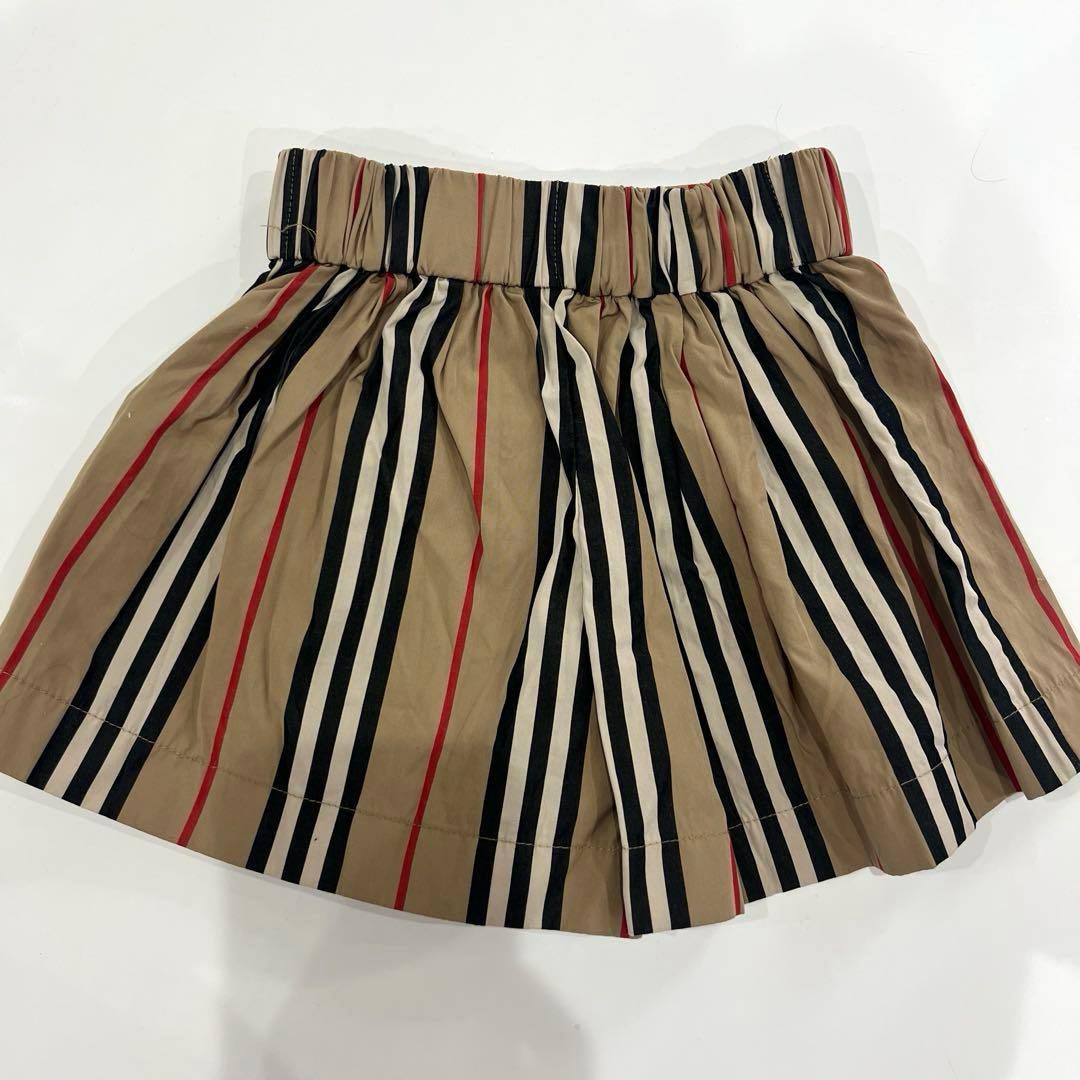 【美品】BURBERRY ストライプ柄キュロット 3Y（98cm）