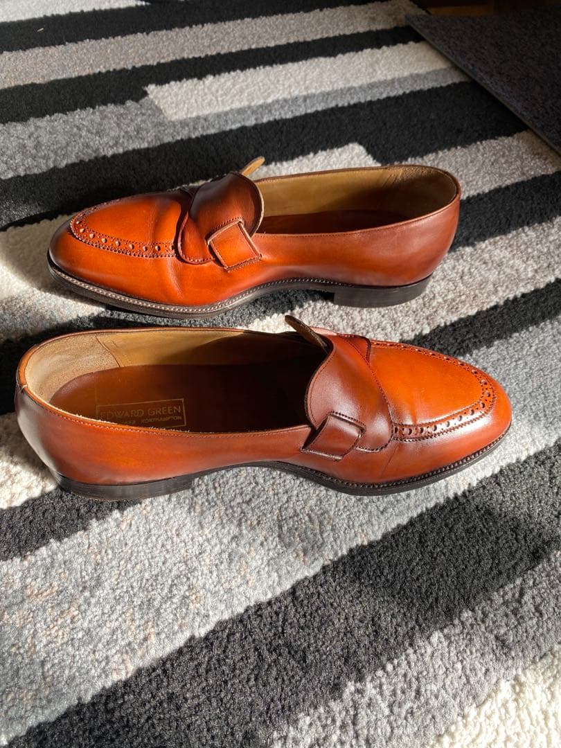 ★美品旧 エドワードグリーン バタフライ ローファー 7.5ブラウン