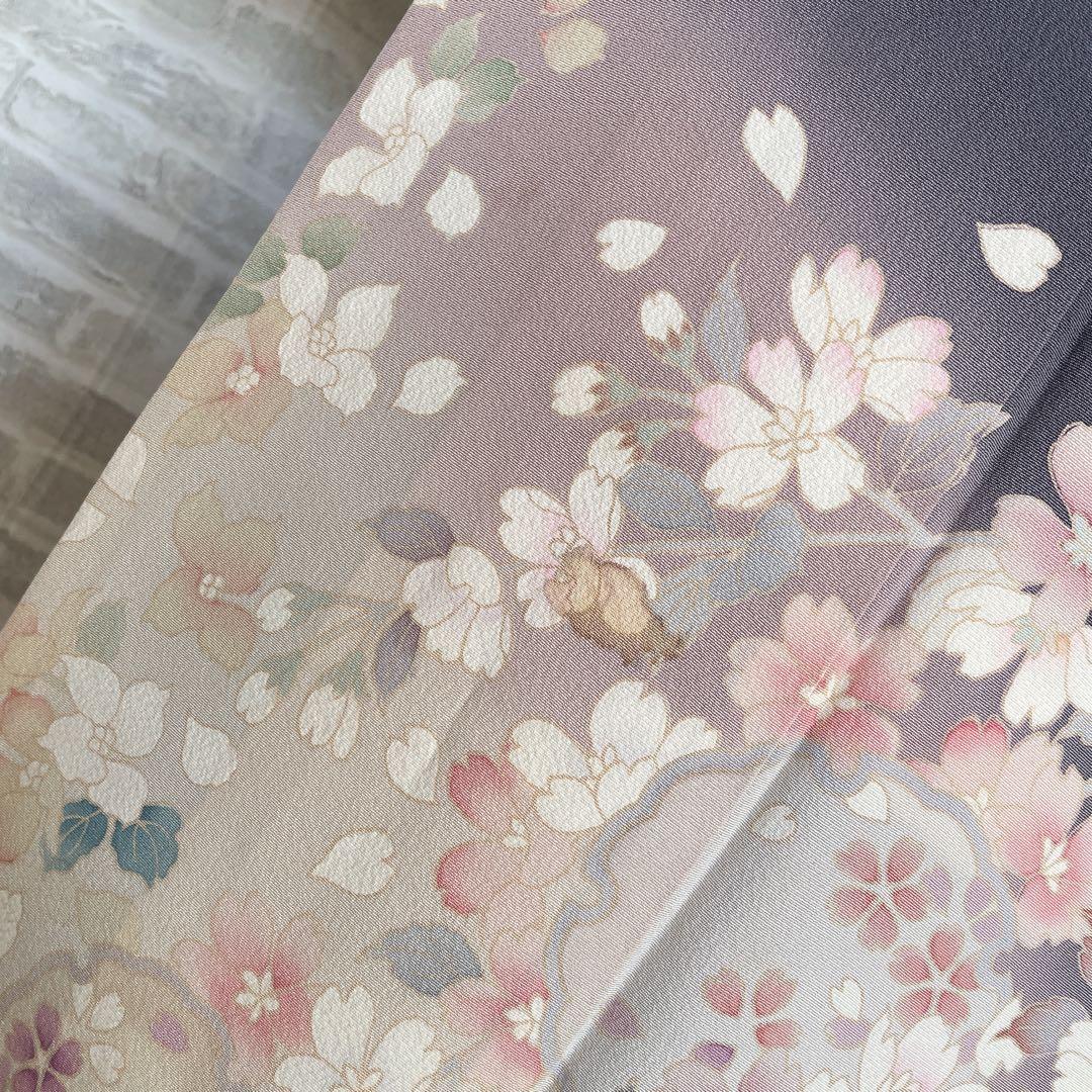 訪問着　フルセット　夜桜　艶やか　月明かり　雪輪　幻想的　P2