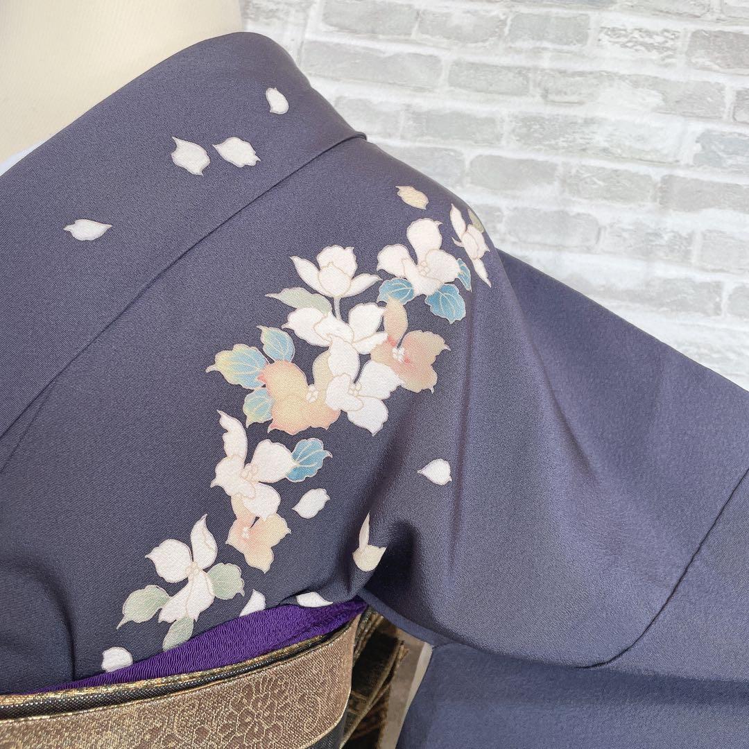 訪問着　フルセット　夜桜　艶やか　月明かり　雪輪　幻想的　P2