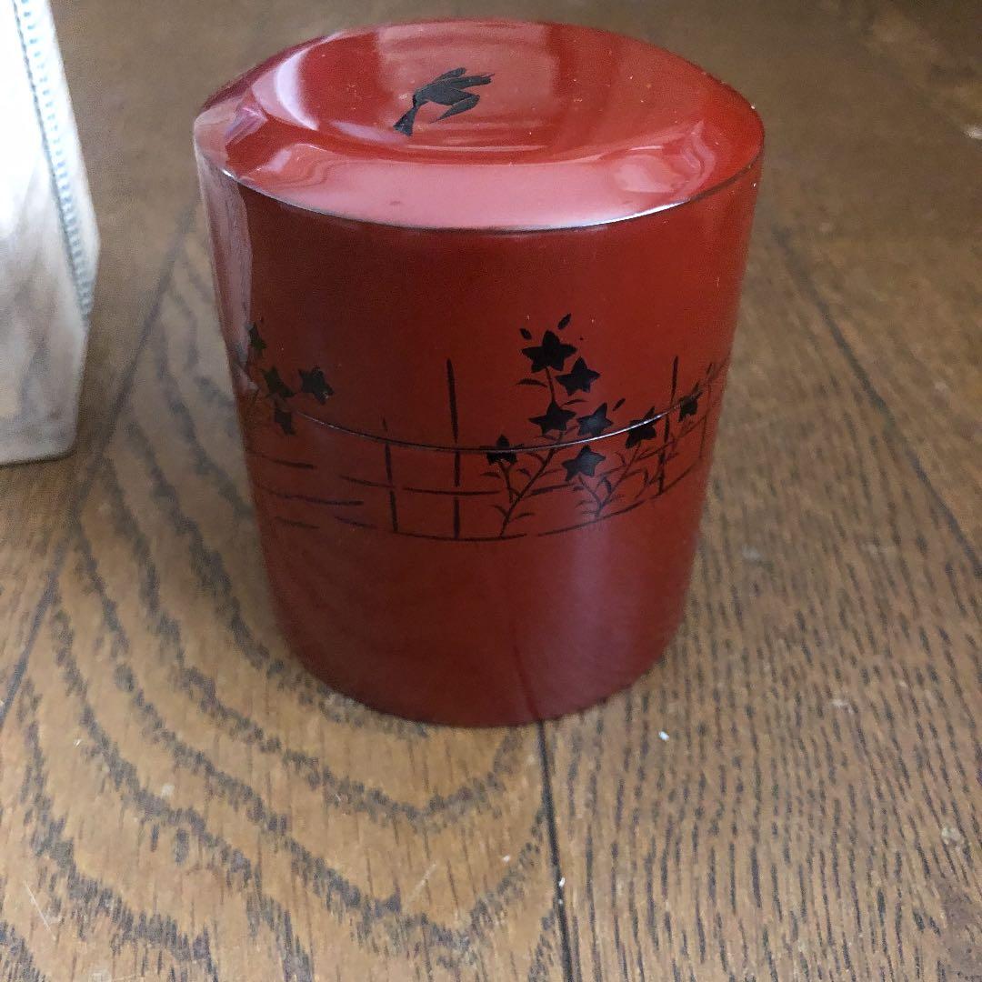 茶道具 棗 光雲作 卯花垣に郭公 面中次