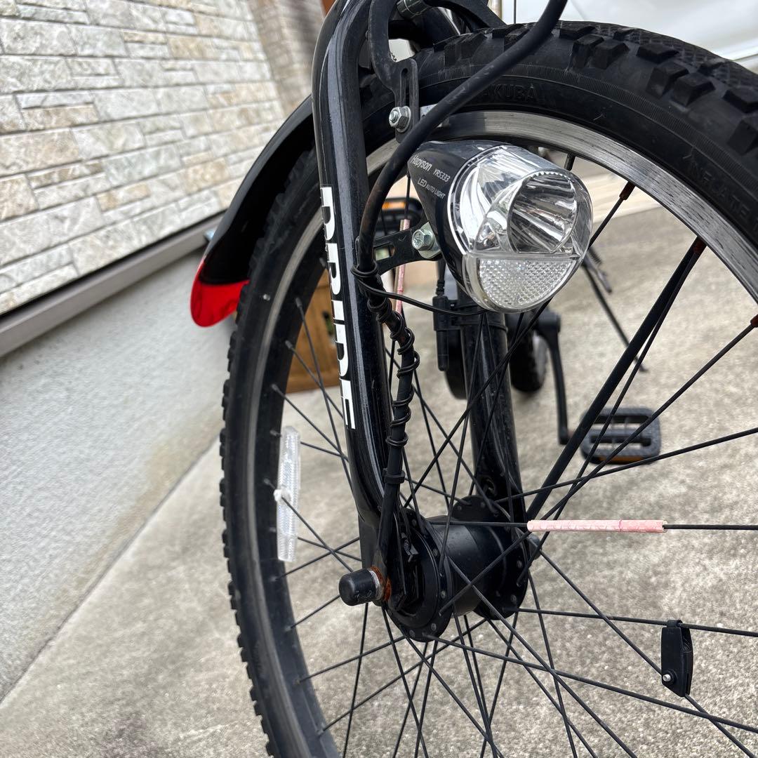 訳あり！人気！ドライド　24インチ　自転車　黒赤　引き取り限定