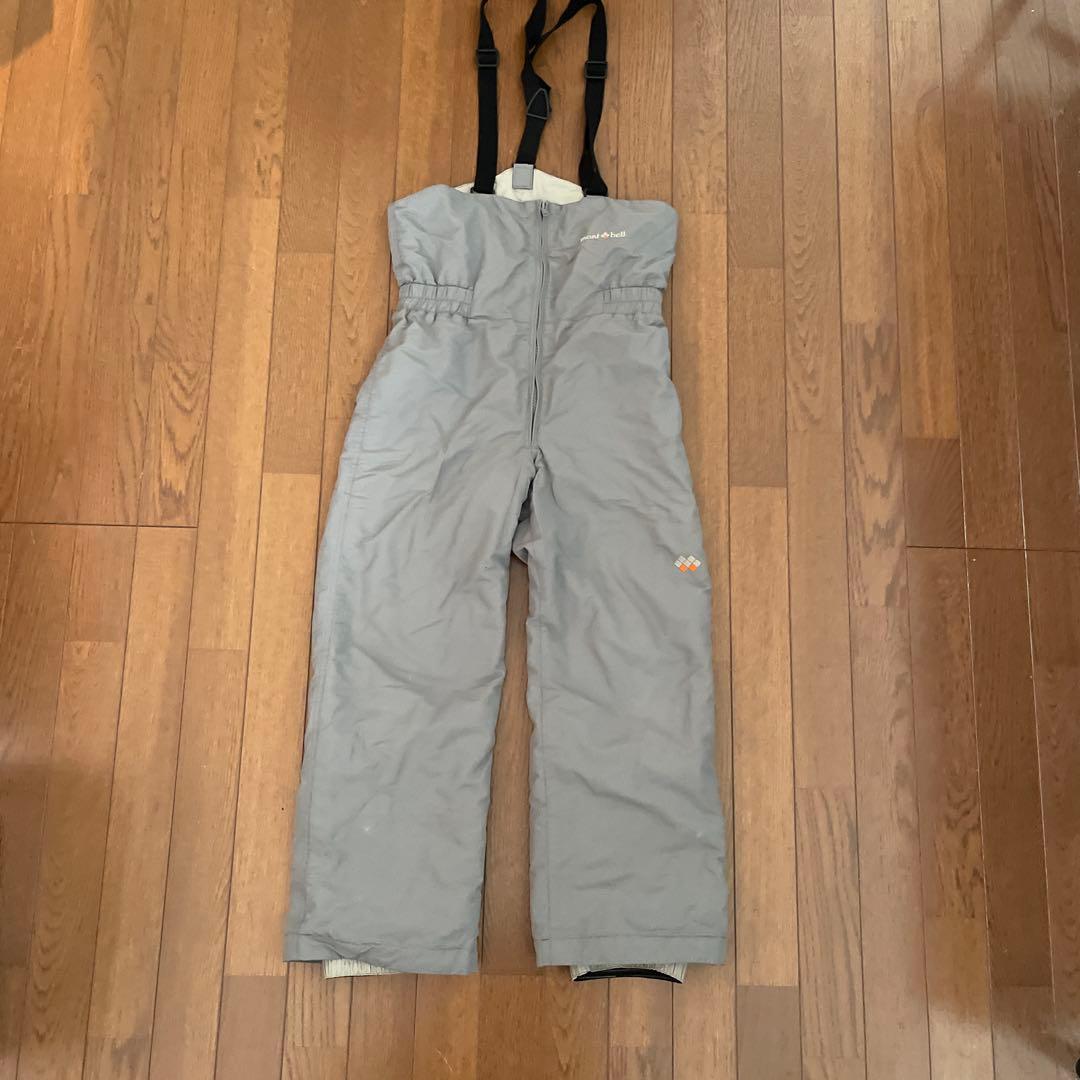 モンベル 子ども用スキーウェア 150cmブルー グレー キッズ　セットアップ