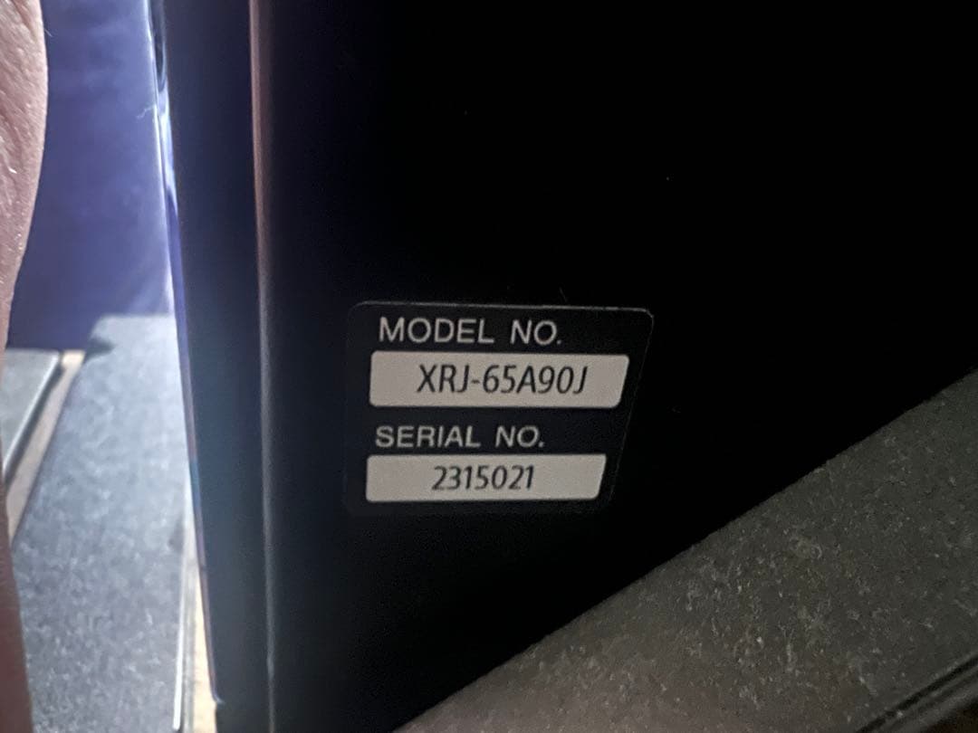 れん3JP　SONY 65型 2021年製 XRJ-65A90J ソニー