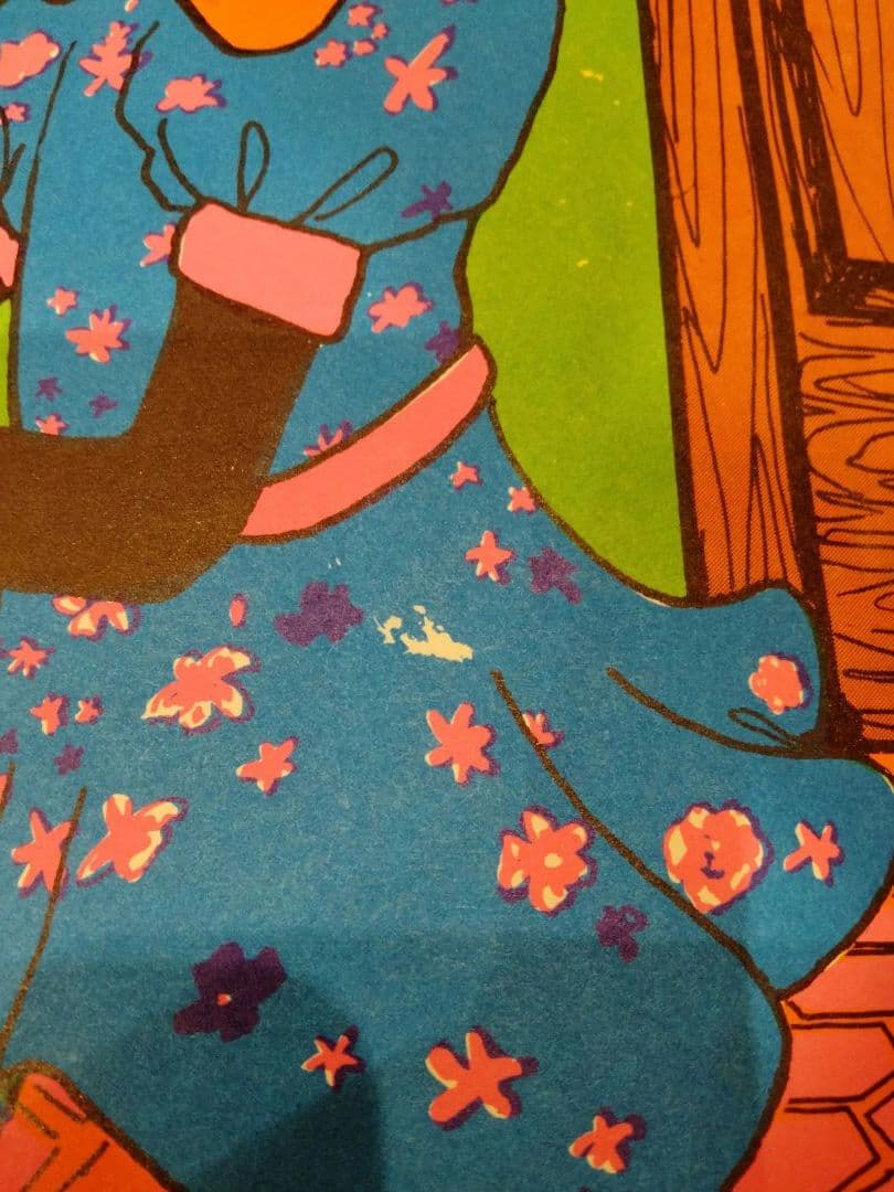 大判　ディズニー　ポスター ブラックライト メモリアルオージー ビンテージ 麻パ